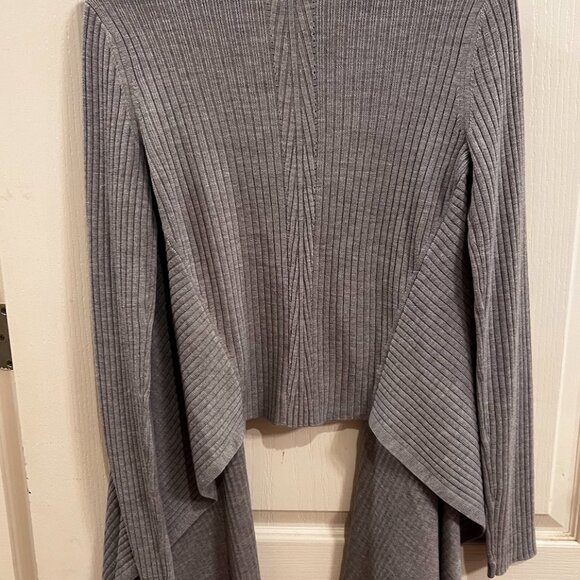 Athleta Gray Ribbed Cardigan - Picture 4 of 5